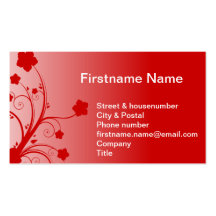Flower Red Love Lovely Passion Rose Roses Business Cards
