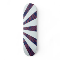 Flower Retro - Purple and Blue Skate Board Deck