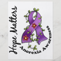Flower Ribbon 4 Hope Matters Anorexia Flyer Design