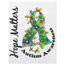 Flower Ribbon 4 Hope Matters Autism Personalized Flyer