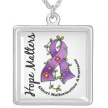 Flower Ribbon 4 Hope Matters Chiari Malformation Custom Necklace