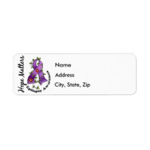 Flower Ribbon 4 Hope Matters Epilepsy Return Address Labels