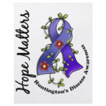 Flower Ribbon 4 Hope Matters Huntington's Disease Custom Flyer