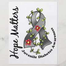 Flower Ribbon 4 Hope Matters Juvenile Diabetes Flyers