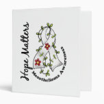Flower Ribbon 4 Hope Matters Mesothelioma Vinyl Binders