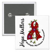 Flower Ribbon 4 Hope Matters Multiple Myeloma Pin