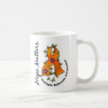 Flower Ribbon 4 Hope Matters Multiple Sclerosis Coffee Mug
