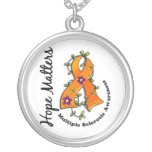 Flower Ribbon 4 Hope Matters Multiple Sclerosis Necklace