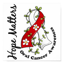 Flower Ribbon 4 Hope Matters Oral Cancer Print