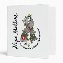 Flower Ribbon 4 Hope Matters Parkinson's Disease Binders