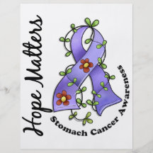 Flower Ribbon 4 Hope Matters Stomach Cancer Flyer Design