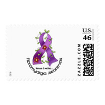 Flower Ribbon FIBROMYALGIA AWARENESS T-Shirts Postage