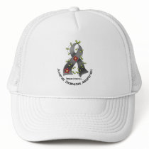 Flower Ribbon JUVENILE DIABETES AWARENESS T-Shirts hats