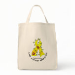 Flower Ribbon LIVER CANCER (YELLOW Ribbon) Canvas Bags