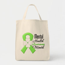 Flower Ribbon - Mental Health Awareness Month Bags