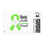 Flower Ribbon - Mental Health Awareness Month postage