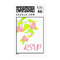 Flower RSVP stamps