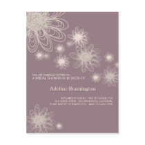 Flower Scribble Purple • Bridal Shower Inivitation postkarten
