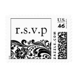 Flower Scroll RSVP Postage