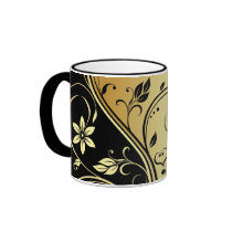 Flower Scrollwork "Class Of " Graduation Mug