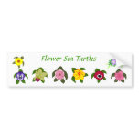 Flower sea turtles bumper sticker