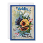 Flower Seed Packs Vintage Art Personalized Invitation