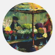Flower Seller Round Sticker