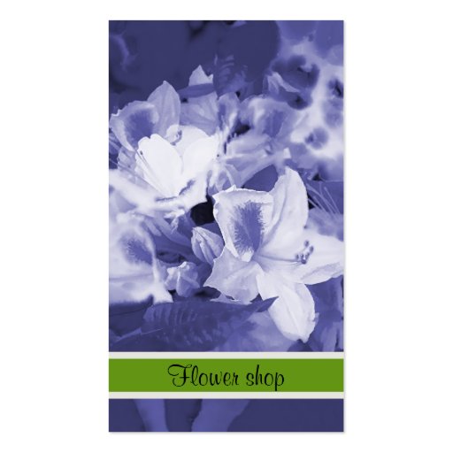 Flower shop business card (front side)