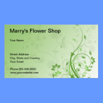 flower shop business cards