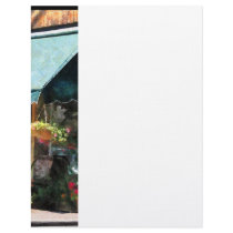 Flower Shop With Green Awnings Personalized Letterhead