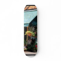 Flower Shop With Green Awnings Skateboard
