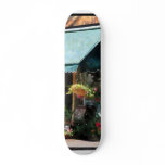Flower Shop With Green Awnings Skateboard