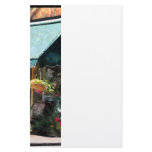 Flower Shop With Green Awnings Customized Stationery