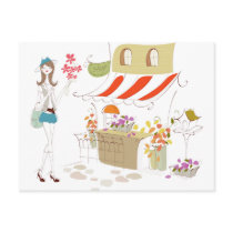 Flower Shopping Post Cards