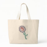 Flower Sketch Beach Bag