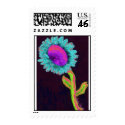 Flower Sketch Solarized postage by sharpcreations Flower Sketch Solarized postage