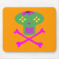 Flower Skull mousepads by MissMissyLue Flower Skull mousepads