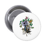 Flower Skull Pinback Buttons
