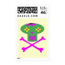 Flower Skull postage
