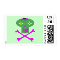 Flower Skull postage