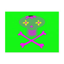 Flower Skull postcards