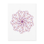 Flower spiral light purple lacy design graphic postcard