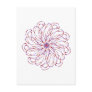 Flower spiral light purple lacy design graphic postcard