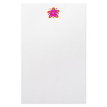 Flower Star Pink stationery