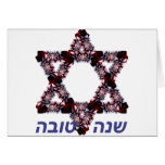 Flower Star Shana Tova New Year's Cards cards