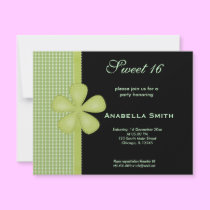 Flower Sweet 16 invitations