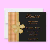 Flower Sweet 16 invitations