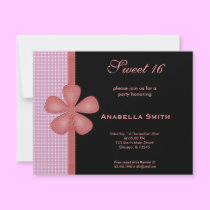 Flower Sweet 16 invitations