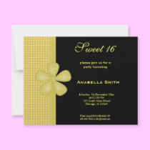 Flower Sweet 16 invitations