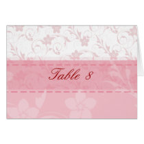 Flower Table Number Cards